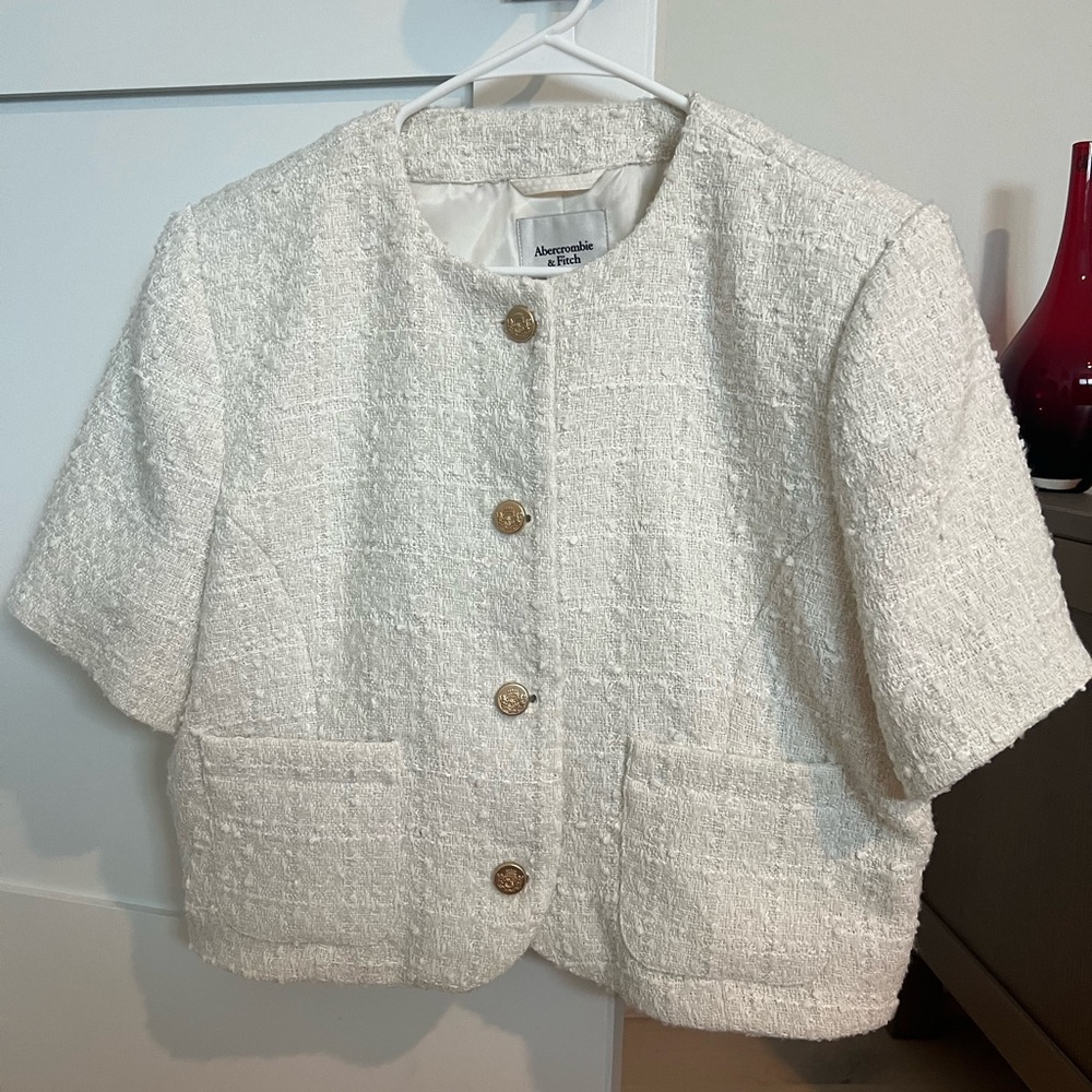 Abercrombie & Fitch Cream Blazer with Gold Buttons